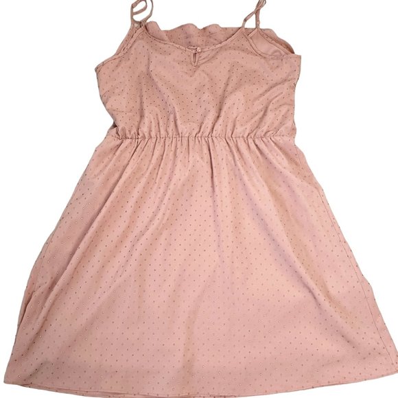 Lauren Conrad LC Women’s Dress Soft Pink Size 10 Sleeveless Adustable Studded - Picture 6 of 6